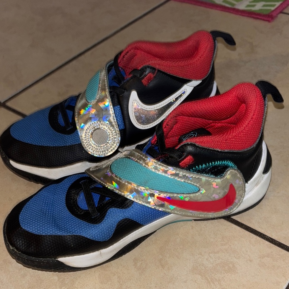 Nike Red and Blue Sneakers Dynamic Design